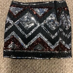 H&M Sequined Mini Skirt Size 10